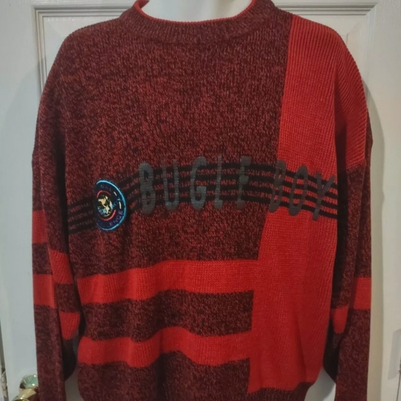 Vintage 80s 90s Bugle Boy Global Challenge Pull Over Sweater